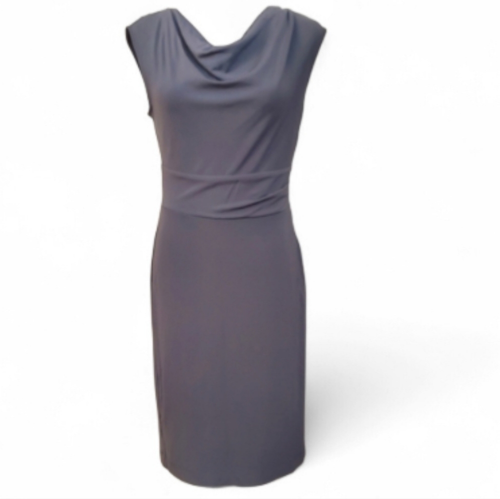 Ann Taylor Dress cowl neck, gray, sz 4